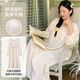 
Ban Feishi cotton cotton silk nightgown chest pad thin cotton pajamas new style dress Chinese style long sleeve Chinese style exterior home [upgrade] chest pad # extended skirt AM13067 L size [recommended 100-120 Jin [Jin equals 0.5 kg]]