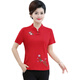 
Gesilang Lady 2025 new Tang suit small shirt mother spring and summer embroidered shirt middle-aged and elderly women cheongsam collar top retro 9928--Black L Recommended 80--Jin[Jin equals 0.5 kg]