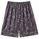 Catman Men Ice Seide Pyjama Hosen Sommershorts Einfache große Shorts Lose großer Sommermänner Cool Home Hosen 699 Buchstaben braune Farbe 3xl [Vorgeschlagen 160-180jin [Jin gleich 0,5 kg]]