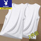 Playboy (PLAYBOY) trendy ice silk vest for men summer mesh sleeveless T-shirt thin men's quick-dry sweat-absorbing and breathable wide shoulder sweat shirt outside. Extra trendy oblique strip wide shoulder black + white collection and purchase XL [Suggested 120-135 Jin [Jin equals 0.5 kg]]