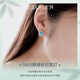 IL&CO Youke S925 Silver Natural Turquoise Pendant Necklace Women's Light Luxury Clavicle Chain Birthday Gift for Girlfriend S925 Silver Turquoise Earrings Pair