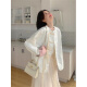 Berührung Miss Jacquard White Buckle Neue chinesische Jacke für Frauen Frühling und Herbst Neue Super schöne Top TM2008gy Off-White S