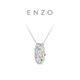 Chow Tai Fook ENZO Ocean 18K Gold Colorful Gemstone Diamond Pendant Women's EZV5759 Birthday Gift Silver Chain 18K Gold Colorful Gemstone Diamond Pendant