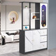 Visa Genji Wooden Language Modern Simple Entrance Partition Cabinet Entering Living Room Wine Cabinet Decoration Shoe Cabinet Integrated Double-sided Room Storage 3891#