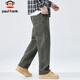 Paul Frank Casual Pants Men's Autumn Loose Straight Pants Men's Trendy Overalls Men's Long Pants Military Green XL