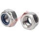 Zhongshangguille 304 stainless steel anti-loosening nut hexagonal locking nut Self-locking anti-slip screw cap M3M4M5M6M8M10M12 M14130 pieces
