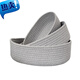 Finger willow storage box desktop miscellaneous storage basket cosmetics snack entrance hand-woven cotton storage basket boat-shaped basket gray small size 22*12*7cm
