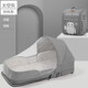 Baby crib portable removable bed-in-bed multifunctional foldable baby bed newborn baby bb crib with mosquito net standard space gray-naked bed + mattress