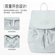 LEE轻便户外小双肩包2025夏季新款翻盖束口迷你背包女休闲旅行包书包 浅灰蓝