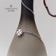 Diamond Family PT950 platinum necklace Four-leaf clover platinum necklace platinum clavicle chain classic holiday gift platinum four-leaf clover necklace about 4.87g