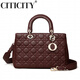 
CITICITY Bags for Women Light Luxury Brand High-end Bags for Women 2025 Xiaoxiangfeng Handbags Sheepskin Chinese Valentine's Gift Black