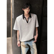 
7 high-quality cleanfit shoulder pad short-sleeved T-shirt for men's summer new front-shoulder polo shirt heavy loose half-sleeved top for men WYN-733 gray M