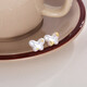 OIDSG old phoenix simple and atmospheric white pearl gold foil embellished earrings silver needle temperament earrings niche earrings women E16778E flowers