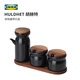 IKEA HULDHET condiment jar with tray modern simple Nordic style kitchen for household use condiment jar with tray 3-piece set