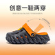 Annil Children's Slippers 2025 Nouvelle merde d'été Feel Wear Wear Mid-Garn's Bag's Bag-Toe Sandals Hole Chaussures 7455 Orange 34 (220 mm tailles recommandées 34-35)