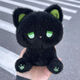 
Desktop ornaments cute and beautiful dazed doll emo little bear gift birthday gift for girls kitten ornaments emo black cat doll [black and blue]