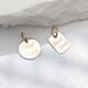 Only a pair of 18K gold small pendants lucky tag pendant Au750 necklace bracelet pendant k gold small pendant exquisite and fashionable style 1