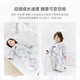 DOMIAMIA baby anti-jump all-in-one sleeping bag with detachable sleeves for 3-12 months baby constant temperature beanie fleece anti-kick quilt pajamas winter thick quilted New - Feilaqinyu (10-15) S size (recommended for 3-9 months, 55-75cm)