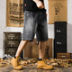 Yiling Yibeis neuer amerikanischer Casual Denim Shorts Herren Sommer Lose Fat Man Trendy Retro große mittelgroße Hosen 9926 Blau 28 Geeignet für 90-105 Jin [Jin ist 0,5 kg]