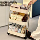 Zhuobo kitchen rack floor-standing mobile snack rack living room storage rack bathroom storage rack SJ12 white three-layer
