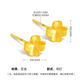 Genuine gold 999 four-leaf clover earrings for women, new gold-plated birthday gifts for girlfriend and wife, four-leaf clover earrings + certificate gift box 0.28g