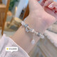 Imitation cat's eye butterfly bracelet for women ins niche design gray moonlight bracelet versatile temperament trendy student cat's eye butterfly bracelet