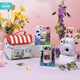 Fuji (FUJIFILM) mini 12 comes with a beauty instant camera package including photo paper, mini 7+/se/9/11/25/90/99 film camera upgraded version, Chinese Valentine's Day gift, light cherry pink image flower room set, package four, standard + 20 pieces of photo paper + crystal case + upgraded gift bag