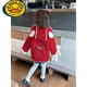 
G.DUCKKIDS Girls' Fleece Lamb Fur Jacket Autumn and Winter 2024 New Fashionable Children's Baby Girls' Fur Integrated Winter Clothes Red Bear Fleece Jacket 110 Recommended height below 100 3-4 years old