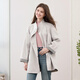 BAITU BETU Vêtements féminins 2025 AUTOMNE NOUVEAU ÉTENDRE WINDREKER SHIELLIEUX Small Stand Collier Inner Contraste Veste rayée pour les femmes 2509T26 APRICOT M