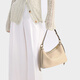 CHARLES/KEITH25 autumn new product retro soft simple hand-heeled shoulder armpit bag Chinese Valentine's Day gift CK2-20671783 Oat oat color M