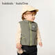 Balabala Children's Clothing Children's Down Vest Girls and Boys Jacket New 2025 Autumn and Winter Baby Top Clothes Warm Down Jacket Brown Crocodile-White Duck Down-85% Down 90 Filling Capacity 31g