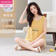 Pajama de chaleco sin mangas de verano modal de verano juego para ropa de casa de suspensión de mujeres con algodón integrado de algodón integrado para algodón de estilo delgado FY9855 (recomendado 95-115Jin [Jin iguala 0.5 kg])