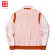 Li ning China li Ning Insulaire Joint Serie 25 Herbst Herbst Neue Männer losen Standkragen Strick-Sportjacke Pfirsich Rosa/Champagner White-2 s