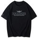 Soodu Shark Herren-T-Shirt Kurzärärmig-Buchstaben Eagle Drucken Lose großer Größe 260 Weiß [56-6218#] xs [80100jin [Jin entspricht 0,5 kg]]