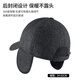 Red Dragonfly hat for middle-aged and elderly men, winter velvet thickened wool peaked cap for dad, grandpa and the elderly, ear protection baseball cap, wool blended ear protection style - black box, one size fits all, hat girth (56-60CM)