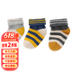 Yings Babysocken, Jungen und Mädchen, lernen Sie zu Fuß, ohne Schlupf-, Herbst- und Winterbaumwollsocken, 3 Paare, 188a6212 188a6210 188a6213 männliches Baby 188a6212 Indigo 7,5 cm 0-3 Monate
