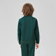 adidas autumn children's stand-up collar sports and casual jacket dark green/white 110
