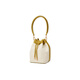 Calvin Klein Kleiner CK modische einfache PU-Bucket-Tasche One-Shoulder Handtasche Kleine Frauen mehrfarbige Senf Tan M Geschenkbox