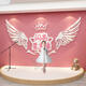 Eloquence classroom class layout decoration sound host stage kindergarten environmental creation background fabric organization cultural wall 15865 shining star anchor-pink + white characters 2mm small