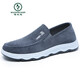 
Woodpecker brand high-end spring and summer 2025 new style new summer breathable men's casual genuine canvas shoes summer one-step D826 black 38