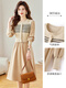 TJQ ​​Luxury High-End Brand Dress for Women 2025 Autumn New Temperament Pequeña falda interior de manga larga de manga larga M 90-105Jin [Jin iguala 0.5 kg]