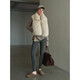 MSBEAST BEAST Miss Soft and Glutinest Saga Fox's Fur Fortime Lined Fur Vest 丨 Moyen-Old Crisp Face Fox Light Beige M