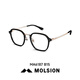 MOSE-Brille für Frauen können männliche Anti-Blau-Lichtlinsen ohne Make-up schwarze Rahmenbrille MA6187B20 Single Frame mitmachen