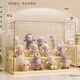 Acrylic display box, blind box display rack, storage box, acrylic ornaments, desktop box display figure, three-layer ladder model, 12-15 dolls, free foot glue