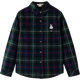 IVY HOUSE children's clothing for boys and older children in spring and autumn new style plaid shirt long-sleeved tops cotton versatile college style base A dark green 120