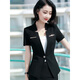 Linzhongxun high-end hotel lobby manager work clothes for professional clothes for women in summer thin short-sleeved suit front desk technician work clothes 6629 black suit + skirt Suggestion 75-85 Jin [Jin equals 0.5 kg]