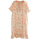 Yalu Summer Women's Pure Cotton Double-Layer Makegown Nightgown Nightgown Японская сладкая и симпатичная пулочка с короткими рукавами средней длины новая домашняя пижама 3893 синяя вышивка M: (предлагается 98-110JIN [Jin равняется 0,5 кг])