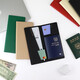 Enbaole Koreanisch Fenice Long Passclipfarbe Leder -INS -Reisepassabdeckung ID Aufbewahrung von Münzen Brieftasche Pink Pink Pink