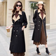 Romon High-End Color Bloklock Breakbreaker for Women Mid-longitud de mediana longitud y otoño NUEVO British Style Fashionable Lapel Cerrado Cerrado para mujeres para mujeres Black M (recomendado 85-100 Jin [Jin equivale a 0.5 kg])