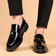 KIDS Spider King Leather Shoes The same style for men's new soft sole footwear men's leather shoes Black 9926 38